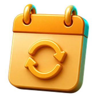 3D subscription calendar icon