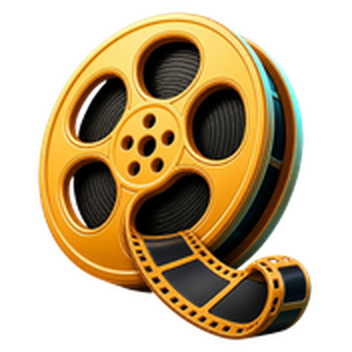 3D film reel icon