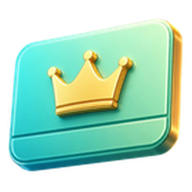 3D membership card with crown icon