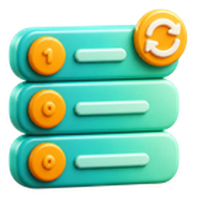 3D numbered list icon
