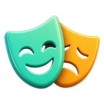 3D drama masks icon