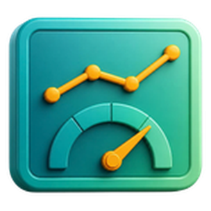 3D monitoring dashboard icon