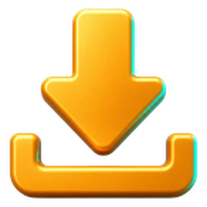 3D download arrow icon
