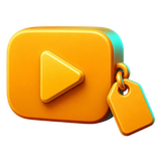 3D paid video play button icon