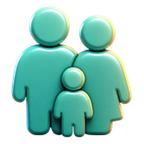 3D family profiles icon