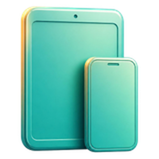 3D tablet and phone icon