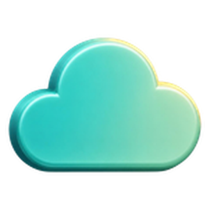 3D cloud icon