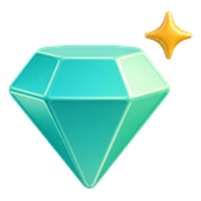 3D premium gem icon