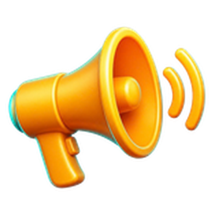 3D megaphone icon
