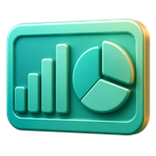 3D analytics dashboard icon