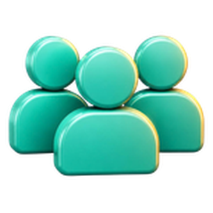 3D group of people icon
