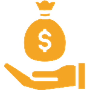 Hand holding a money bag