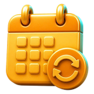 3D subscription calendar icon