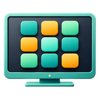 3D TV with app tiles icon