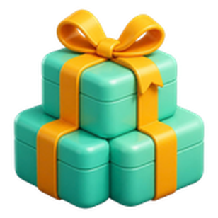 3D bundle of boxes icon