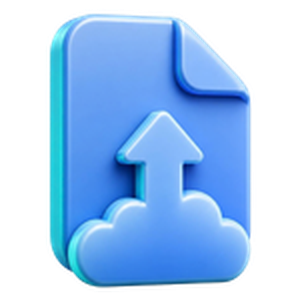 3D upload icon