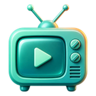 3D retro TV icon