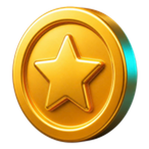 3D gold coin icon