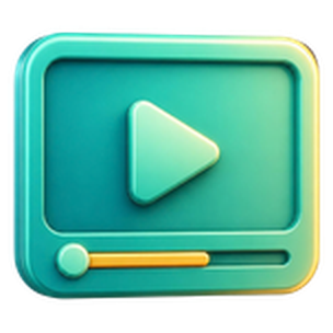 3D video player icon