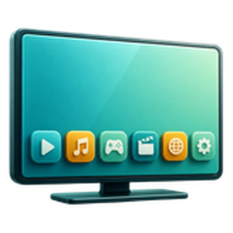 3D TV with app ribbon icon