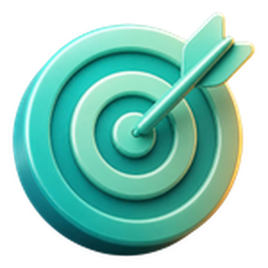 3D target with arrow icon